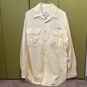 World Wide Sportsman Men's Yellow Long Sleeve Shirt Large